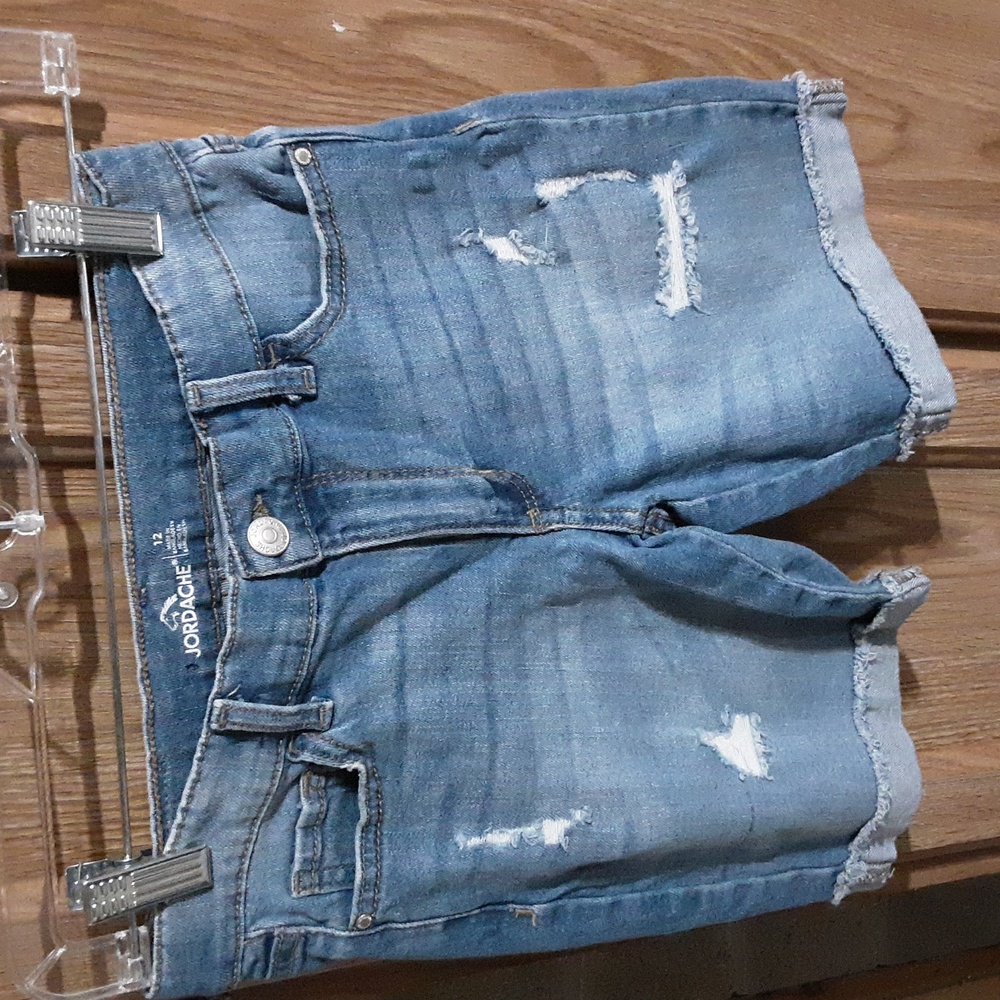 Jordan he denim shorts size 12 distressed